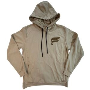 Fabletics The Courtside Graphic Hoodie Khaki Chenille Logo Mens Size Large (42)
